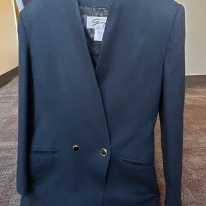 Women's Elegant Black Wool Blazer by Genny size 2